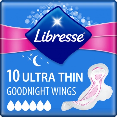 Прокладки гигиенические Libresse Goodnight Ultra Soft, 10 шт
