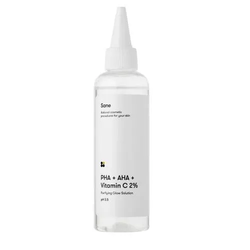 Тонік для обличчя Sane PHA + AHA + Vitamin C 2% з AHA, PHA кислотами і вітаміном С, 100 мл