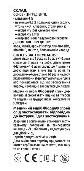 Фіорда спрей по 30 мл у флак.