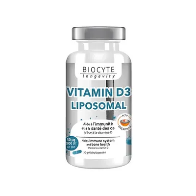Вітамін Д ліпосомальний  Biocyte Vitamine D3 Liposomal, 90 гелевих капсул