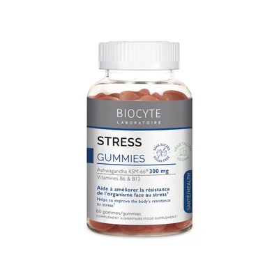 Комплекс Biocyte Stress Gummies для зменшення стресу з екстрактом ашваганди, 60 жувальних цукерок