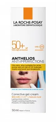 Гель-крем сонцезахисний La Roche-Posay Anthelios SPF50+ коригуючий для жирної, проблемної та схильної до акне шкіри обличчя, 50 мл