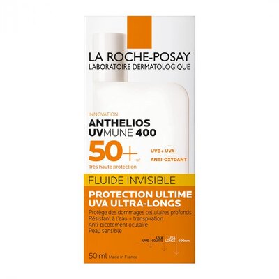 Флюид солнцезащитный La Roche-Posay Anthelios UVmune 400 для чувствительной кожи лица, SPF 50+, 50 мл