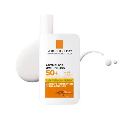 Флюїд сонцезахисний La Roche-Posay Anthelios UVmune 400 для чутливої шкіри обличчя, SPF 50+, 50 мл