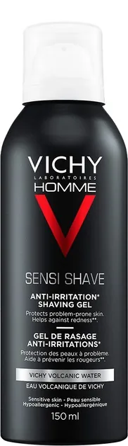 Гель-крем для гоління Vichy Homme для чутливої шкіри, 150 мл
