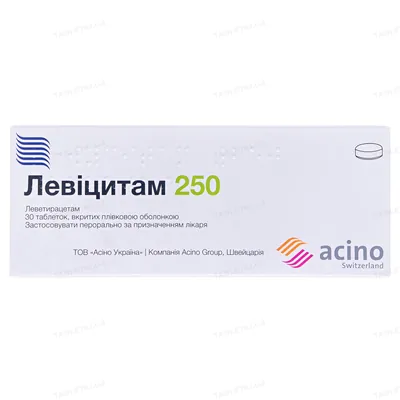 Левіцитам 250 таблетки, в/плів. обол. по 250 мг №30 (10х3)