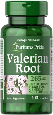 Корінь валеріани Puritan's Pride Valerian Root 265 мг, 100 капсул