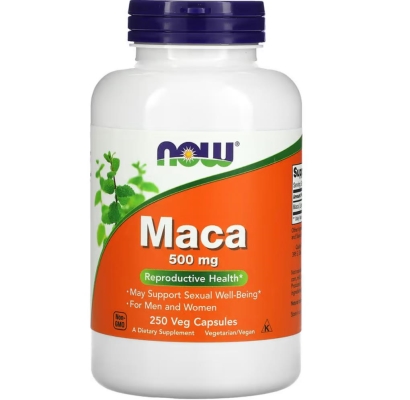 Мака NOW Maca 500 мг, 250 капсул