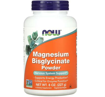 Магний бисглицинат NOW Magnesium Bisglycinate Powder порошок, 227 г