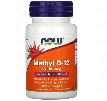Метил В-12 NOW Methyl B-12 5000 мкг льодяники №120