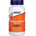 Ресвератрол натуральный NOW Natural Resveratrol 200 мг, 60 капсул