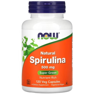 Спирулина натуральная NOW Natural Spirulina 500 мг, 120 капсул