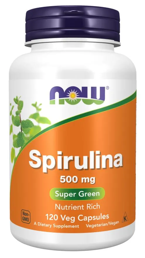 Спіруліна NOW Spirulina 500 мг вег. капсули №120