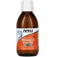 Рыбий жир Омега-3 NOW Omega-3 Fish Oil лимон, 200 мл