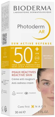 Крем сонцезахисний Bioderma Photoderm AR SPF50+ для обличчя з тональним ефектом, 30 мл