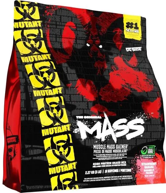 Гейнер Mutant Mass, полуниця-банан, 2270 г