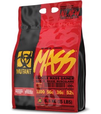 Гейнер Mutant Mass, клубника-банан, 6800 г