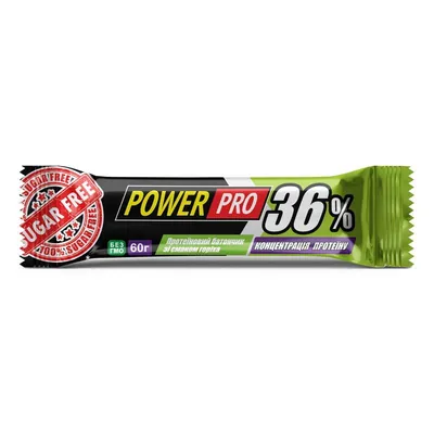 Батончик протеїновий Power Pro 36% sugar free зі смаком горіху, 60 г