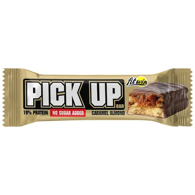 Батончик протеїновий FitWin Pick Up Bar без цукру карамель - мигдаль, 45 г