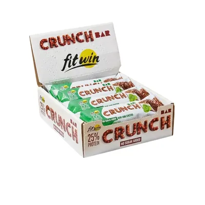 Батончик протеїновий FitWin Crunch Bar без цукру з начинкою ківі - кактус, 12 шт. по 50 г