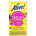 Комплекс для шкіри, волосся, нігтів Nature's Way Alive! Hair, Skin & Nail з полуничним смаком, 60 капсул