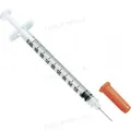 Шприц інсуліновий 1 мл U-100 Hemoplast 3-х компонентний з голкою 31G (0,25 мм x 6 мм), 1 штука