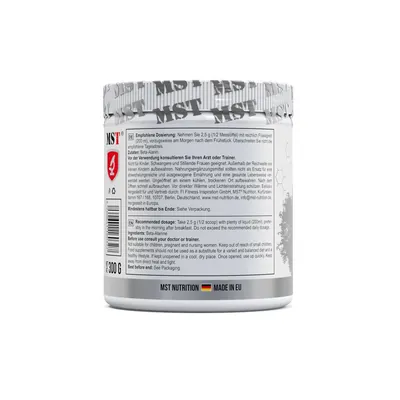 Бета-аланін MST Nutrition Beta-Alanine PWO без смаку, 300 г