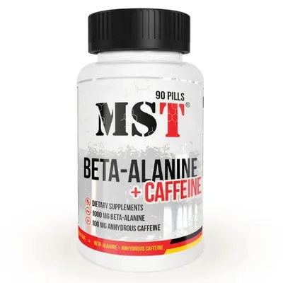 Бета-аланін та кофеїн MST Nutrition Beta-Alanine + Caffeine, 90 таблеток