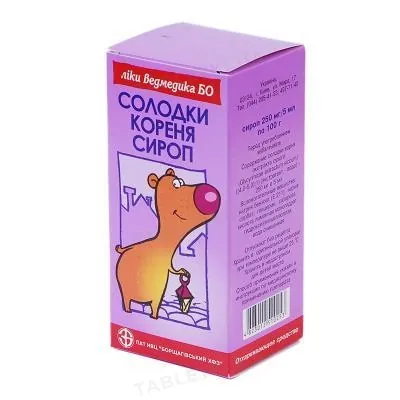 Солодки кореня сироп 250 мг/5 мл по 100 мл у бан.