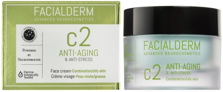 Крем для обличчя Facialderm C2 антивіковий себорегулювання та антистрес, 50 мл