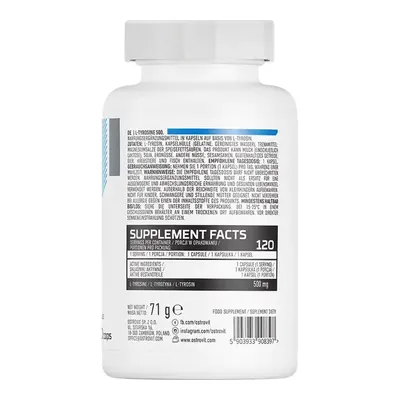 L-тирозин OstroVit L-Tyrosine 500 мг, 120 капсул