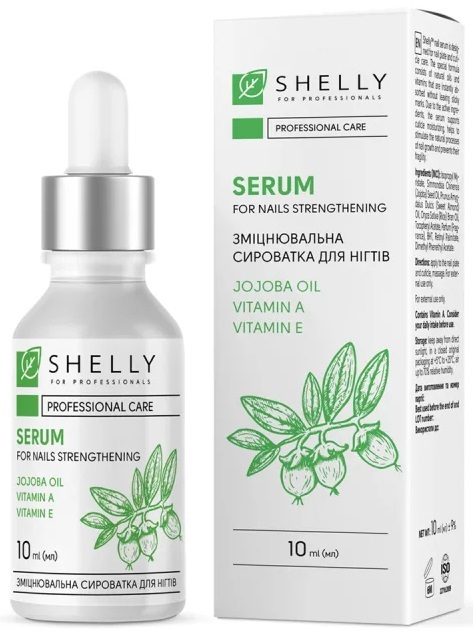 Сыворотка для ногтей Shelly укрепляющая с маслом жожоба и витаминами А, Е, 10 мл