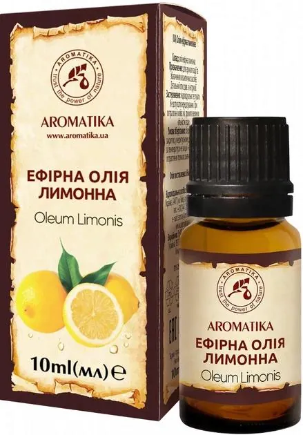 Олія ефірна Ароматика Лимонна, 10 мл