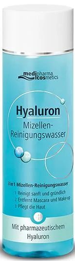 Міцелярна вода Medipharma Cosmetics Hyaluron 3 в 1, 200 мл
