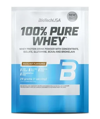 Протеїн сироватковий змішаний Biotech 100% Pure Whey фундук, 28 г