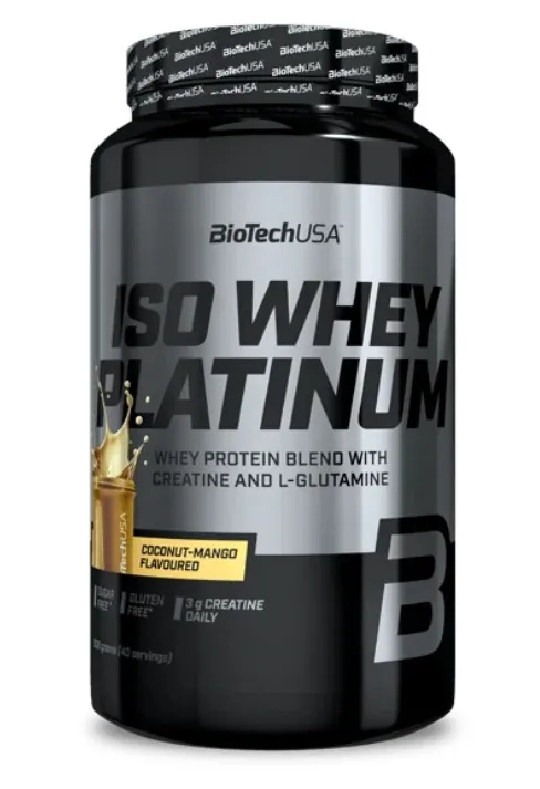 Протеїн сироватковий змішаний Biotech Iso Whey Platinum кокос манго, 908 г