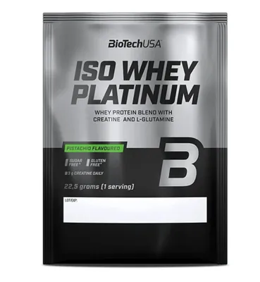 Протеїн сироватковий змішаний Biotech Iso Whey Platinum фісташка, 22,5 г