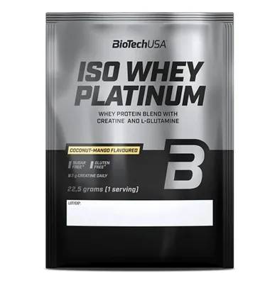 Протеїн сироватковий змішаний Biotech Iso Whey Platinum кокос манго, 22,5 г