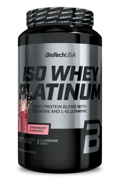 Протеїн сироватковий змішаний Biotech Iso Whey Platinum полуниця, 908 г