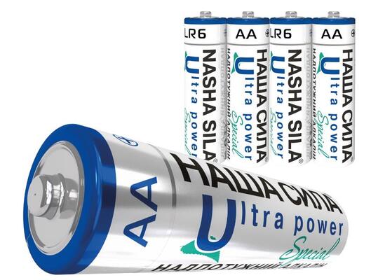 Батарейка Наша Сила Ultra Power LR6, 4 штуки