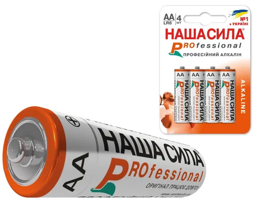 Батарейка Наша Сила Professional LR6 Pro, 4 штуки