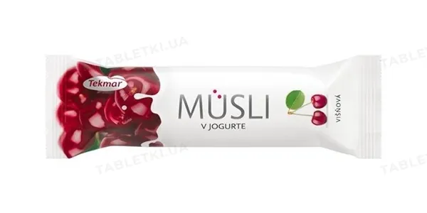 Батончик Tekmar Musli Мюслі в йогурті Вишня, 30 г