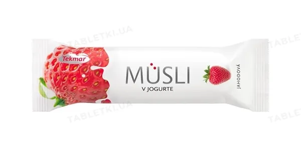 Батончик Tekmar Musli Мюслі в йогурті Полуниця, 30 г