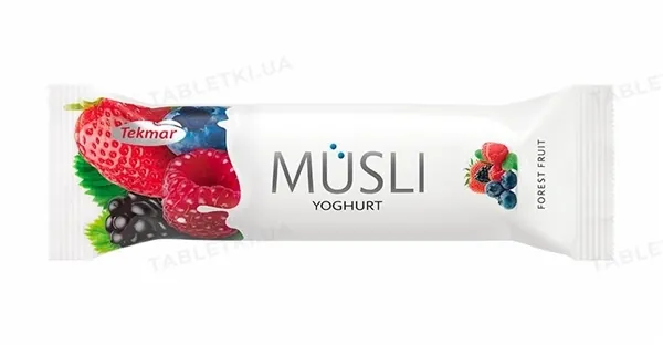 Батончик Tekmar Musli Мюслі в йогурті Лісова ягода, 30 г