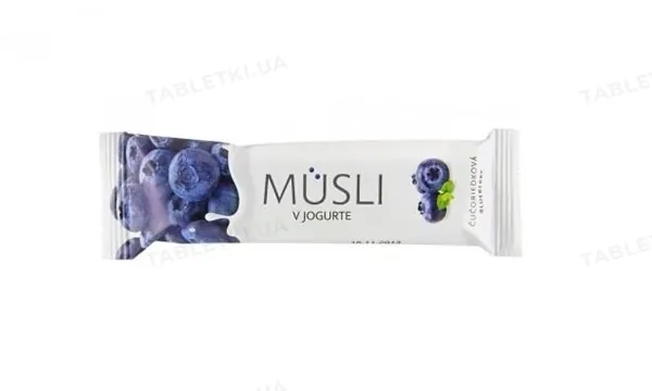 Батончик Tekmar Musli Мюслі в йогурті Чорниця, 30 г