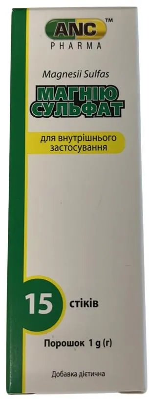 Магнію сульфат ANC порошок по 1 г №15 у стіках