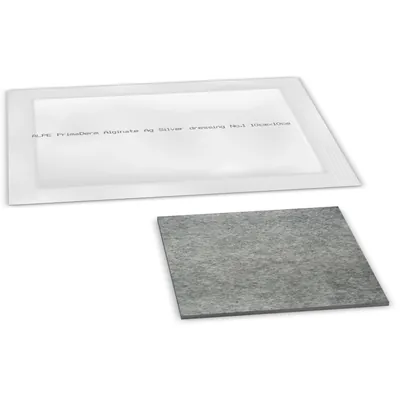 Пов'язка пластирна Alpe PrimaDerm Alginate Ag Silver Dressing з альгінатом кальцію та іонами срібла, 10 см х 10 см
