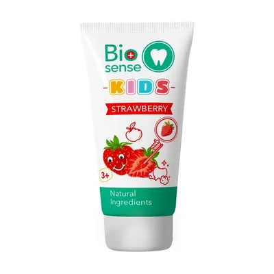 Зубна паста Bioton Biosense Kids Strawberry дитяча 3+ років, 50 мл