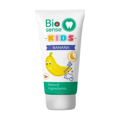 Зубна паста Bioton Biosense Kids Banana дитяча 3+ років, 50 мл
