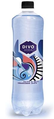 Вода питна Divo Voda, сильногазована, 1,2 л